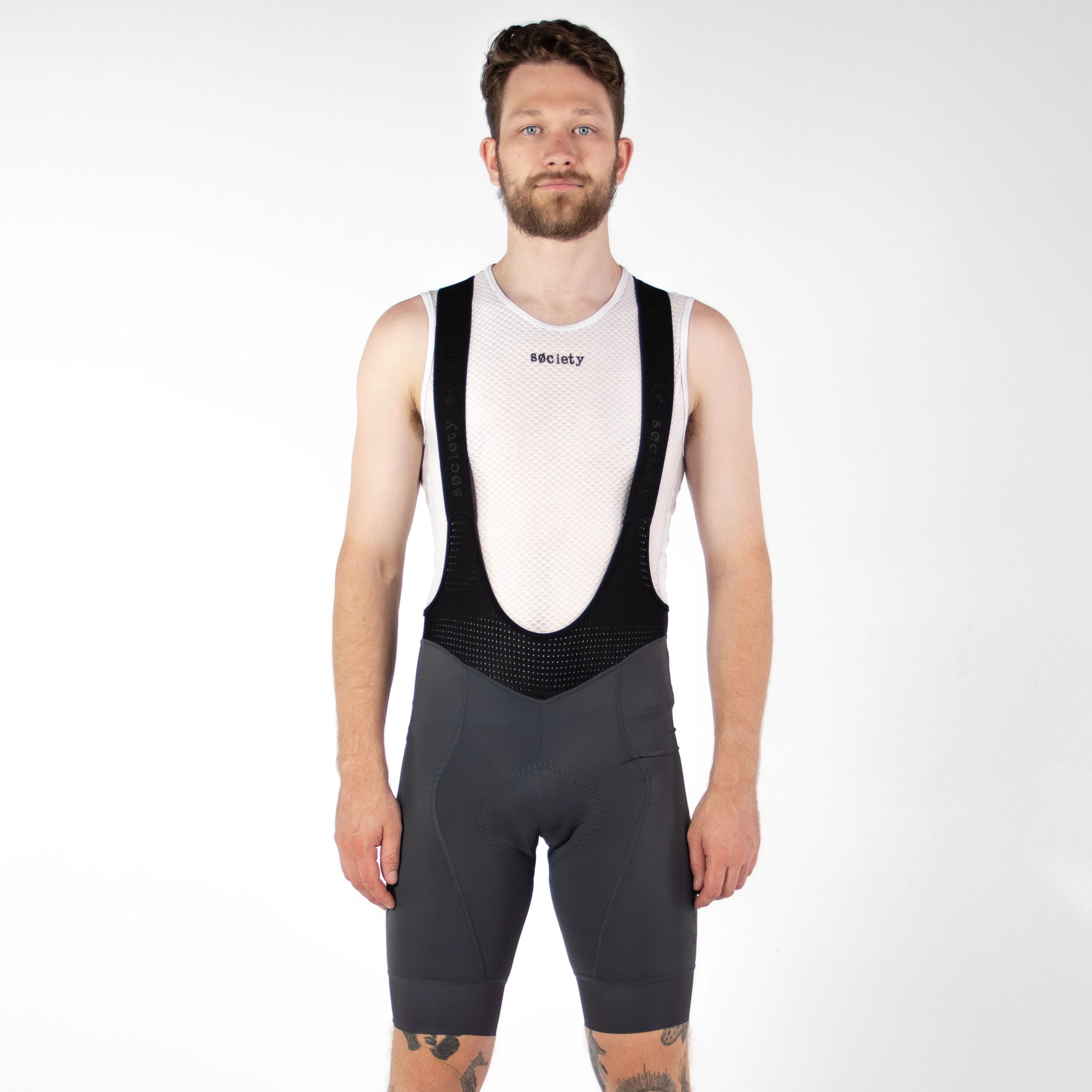 Mens Omni Bib Shorts (Gun Metal)