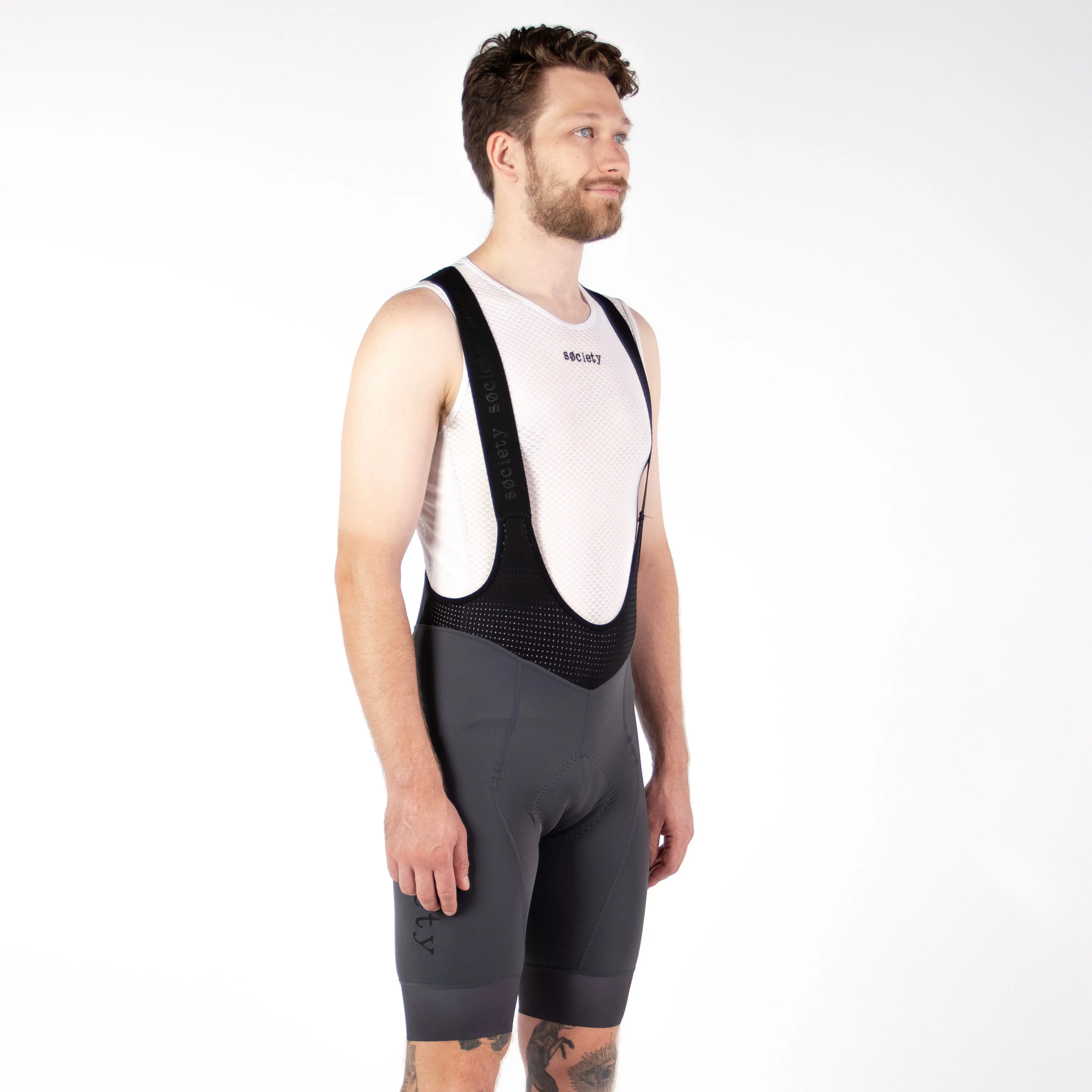 Mens Omni Bib Shorts (Gun Metal)