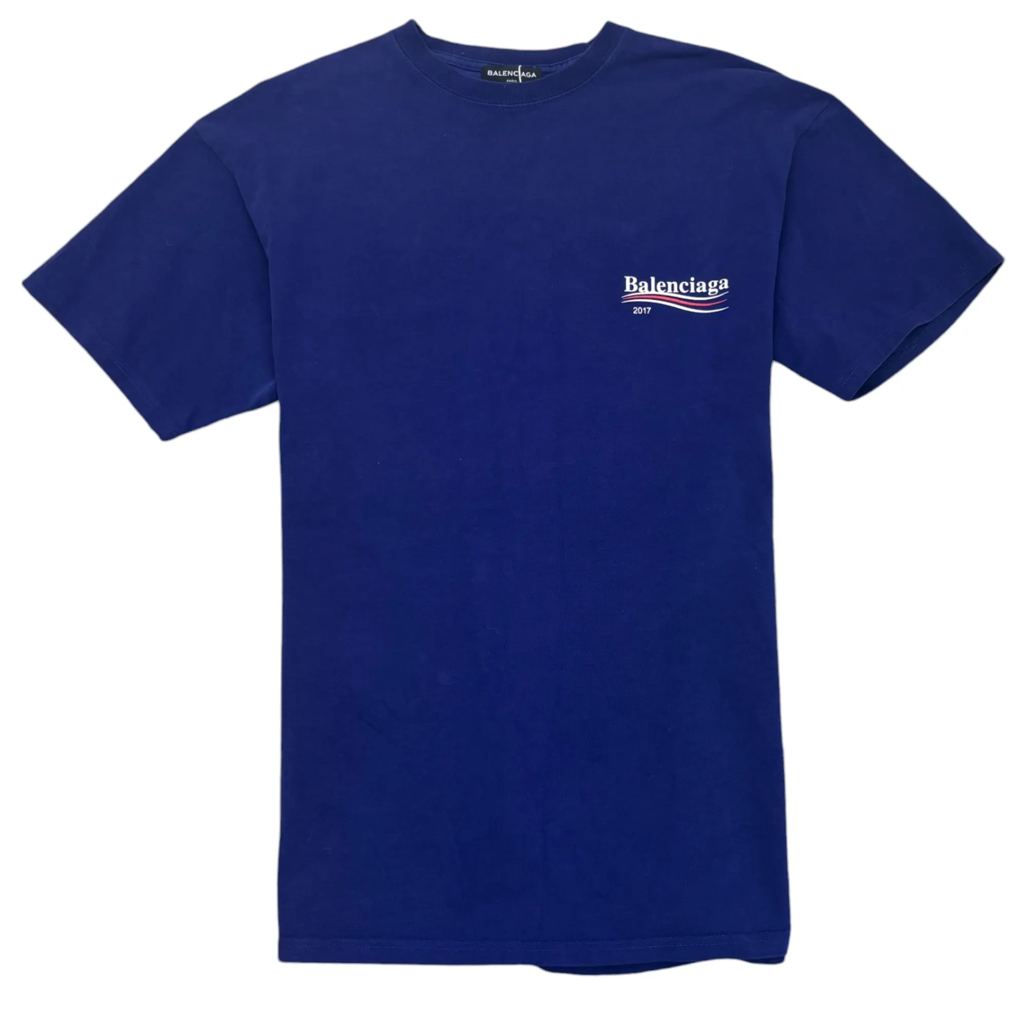 Men's Political Logo T-Shirt Blue Size XXS