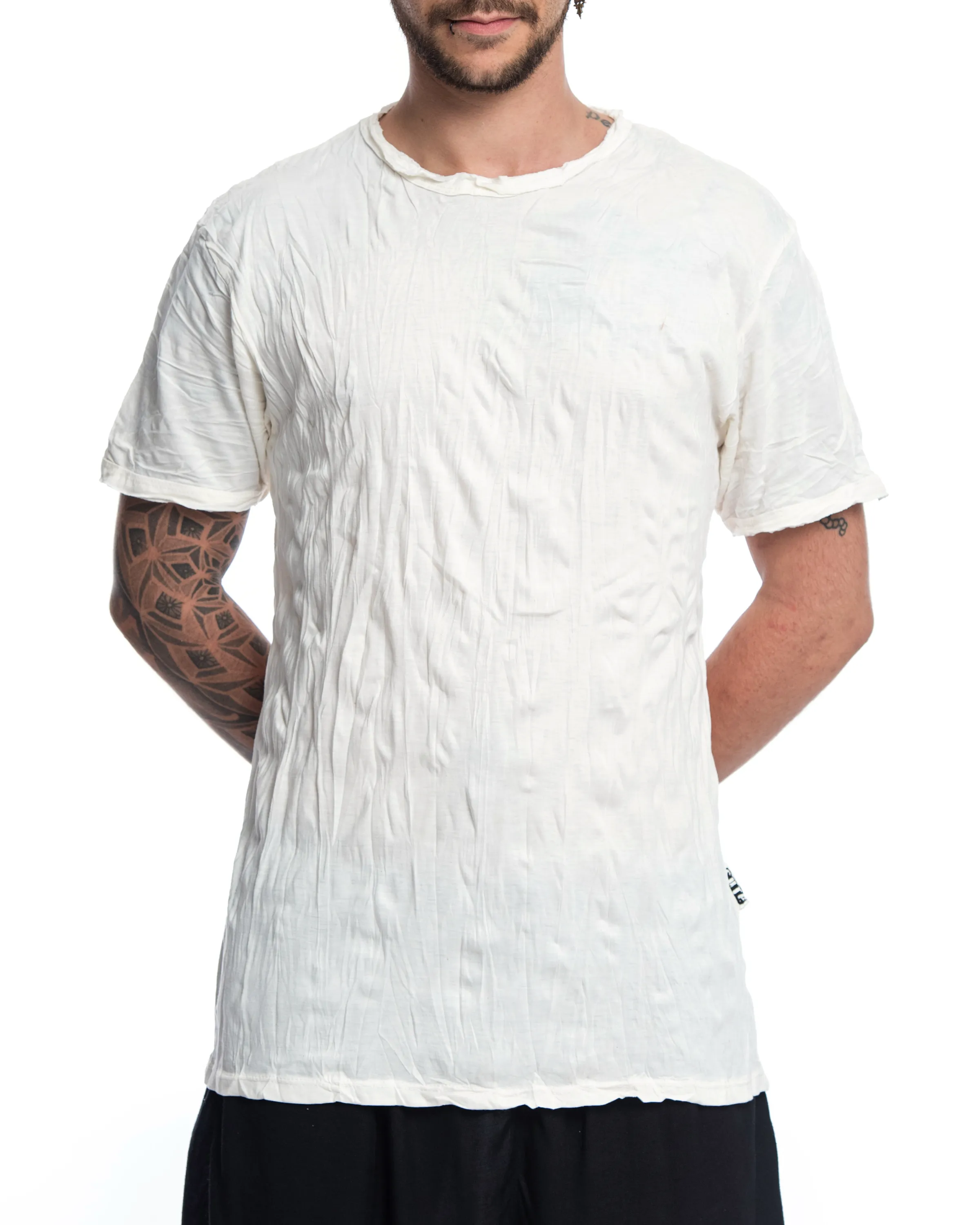 Mens Solid Color T-Shirt in White