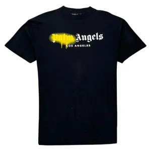 Men's Spray Logo Los Angeles T-Shirt Black Size M