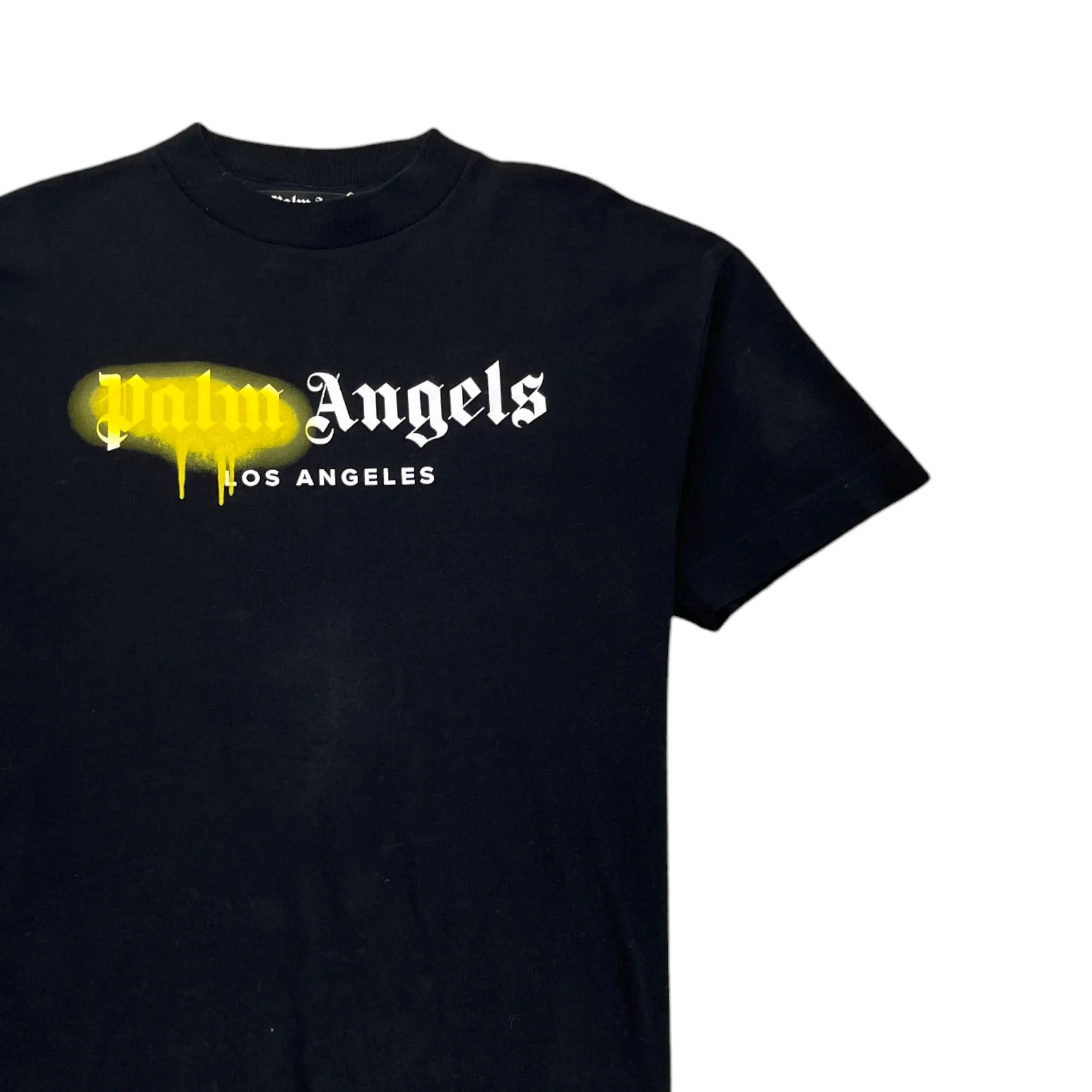 Men's Spray Logo Los Angeles T-Shirt Black Size M