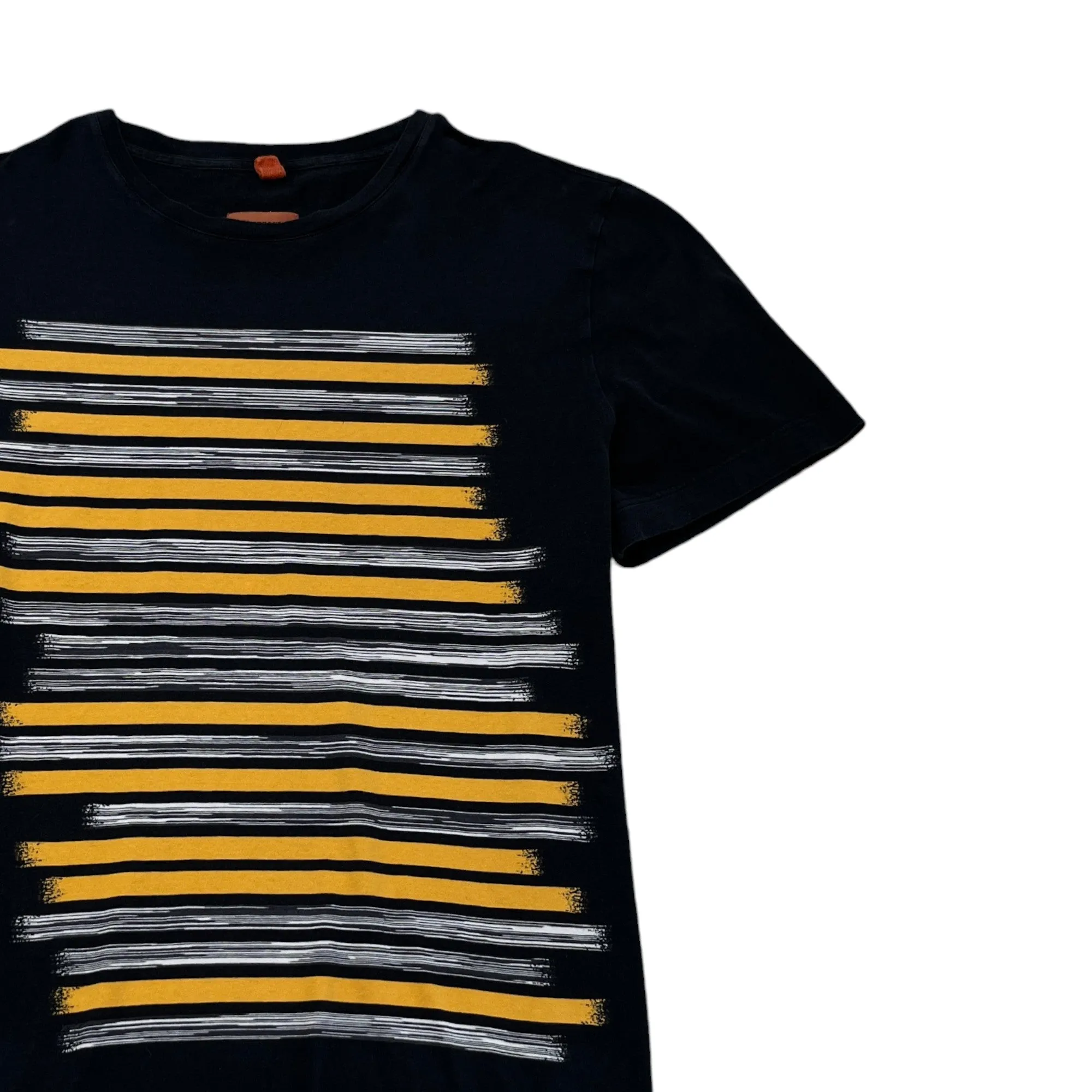 Men's Stripe T-Shirt Black Size XL