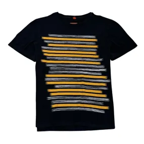 Men's Stripe T-Shirt Black Size XL