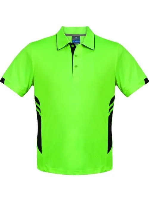 Mens Tasman Polo Neon Green/Black