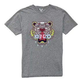 Men's Tiger Logo T-Shirt Grey Size M