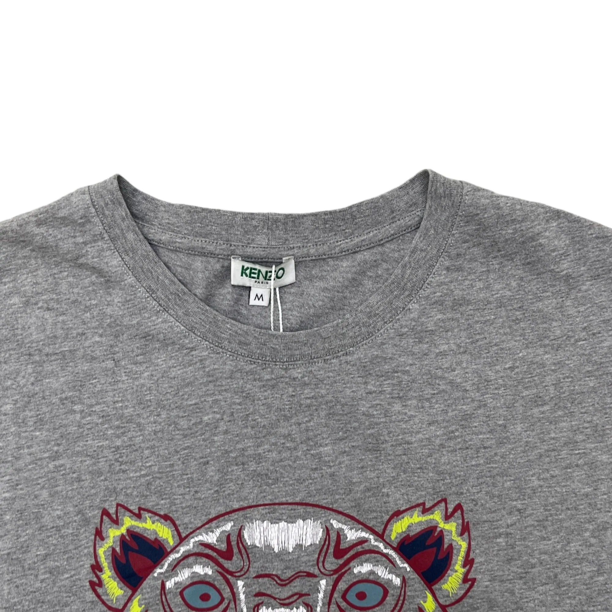 Men's Tiger Logo T-Shirt Grey Size M