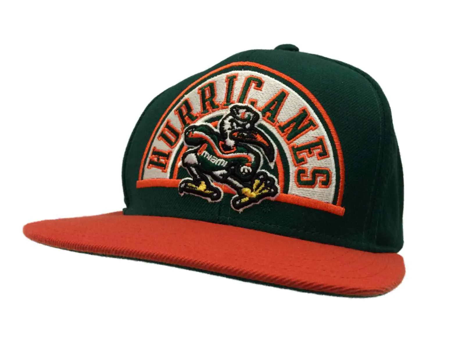 Miami Hurricanes Adidas YOUTH Kids Green Snapback Flat Bill Hat Cap (OSFM)