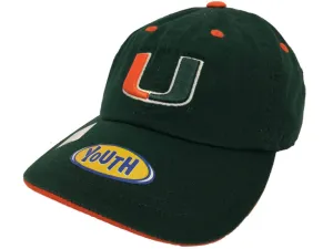 Miami Hurricanes TOW Youth Rookie Green Crew Adjustable Slouch Hat Cap