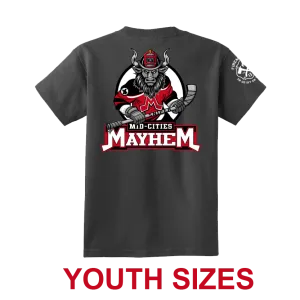 Mid-Cities Mayhem - YOUTH Grey Tee PRE-ORDER