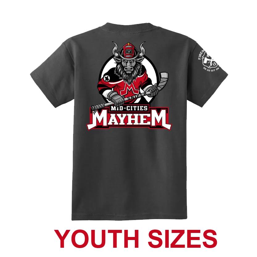 Mid-Cities Mayhem - YOUTH Grey Tee PRE-ORDER