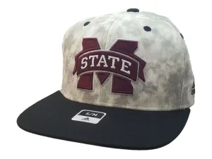 Mississippi State Bulldogs Adidas FitMax 70 Tie-Dye Style Flat Bill Hat Cap(S/M)