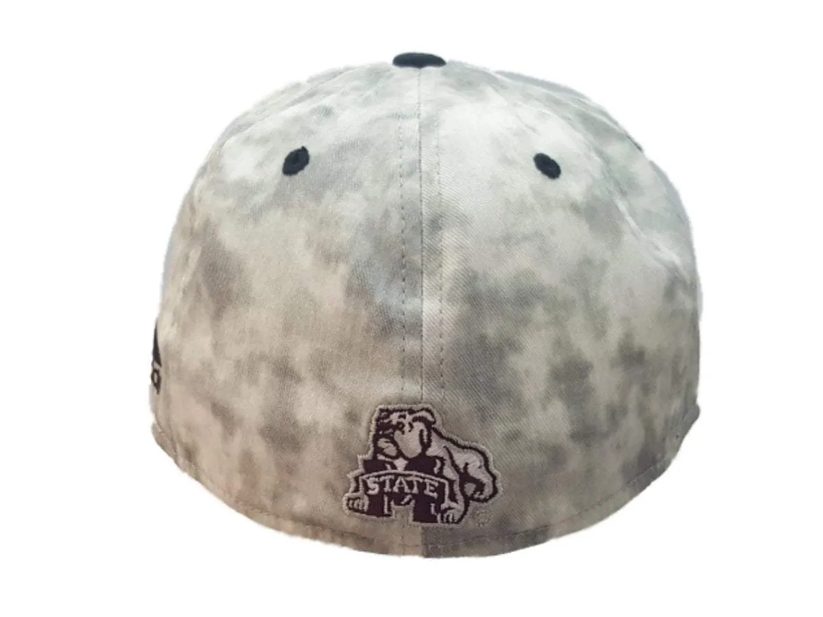 Mississippi State Bulldogs Adidas FitMax 70 Tie-Dye Style Flat Bill Hat Cap(S/M)