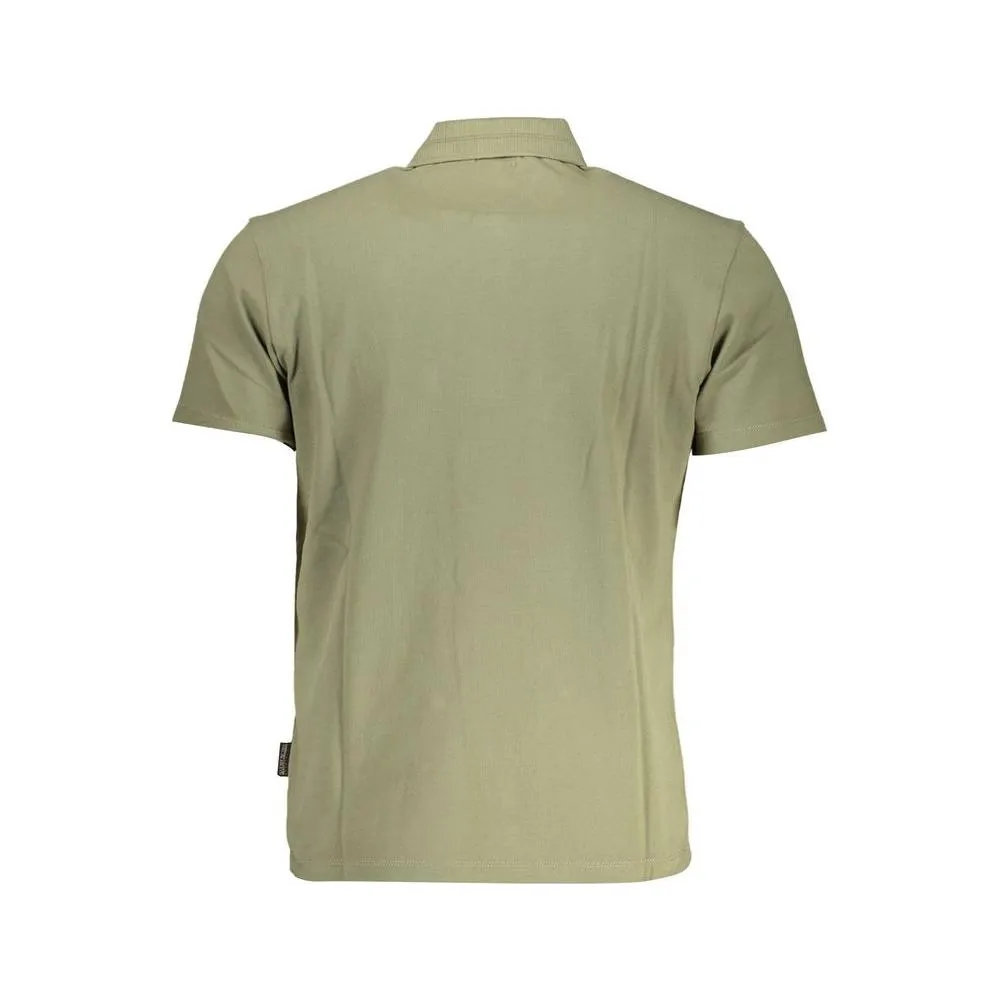 Napapijri Green Cotton Mens Polo Shirt