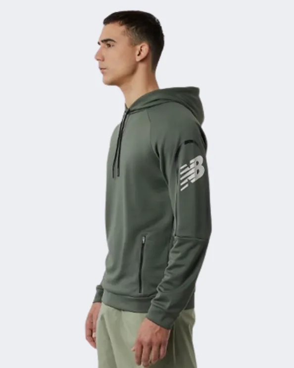 New Balance Tenacity Men Training Hoody Olive Green Mt23126-Don