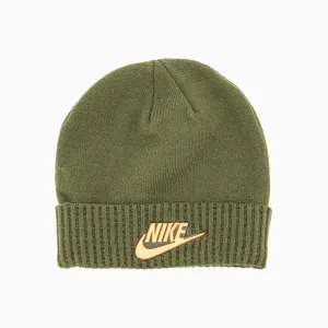 Nike Embroidered Swoosh Spellout Logo Beanie Hat