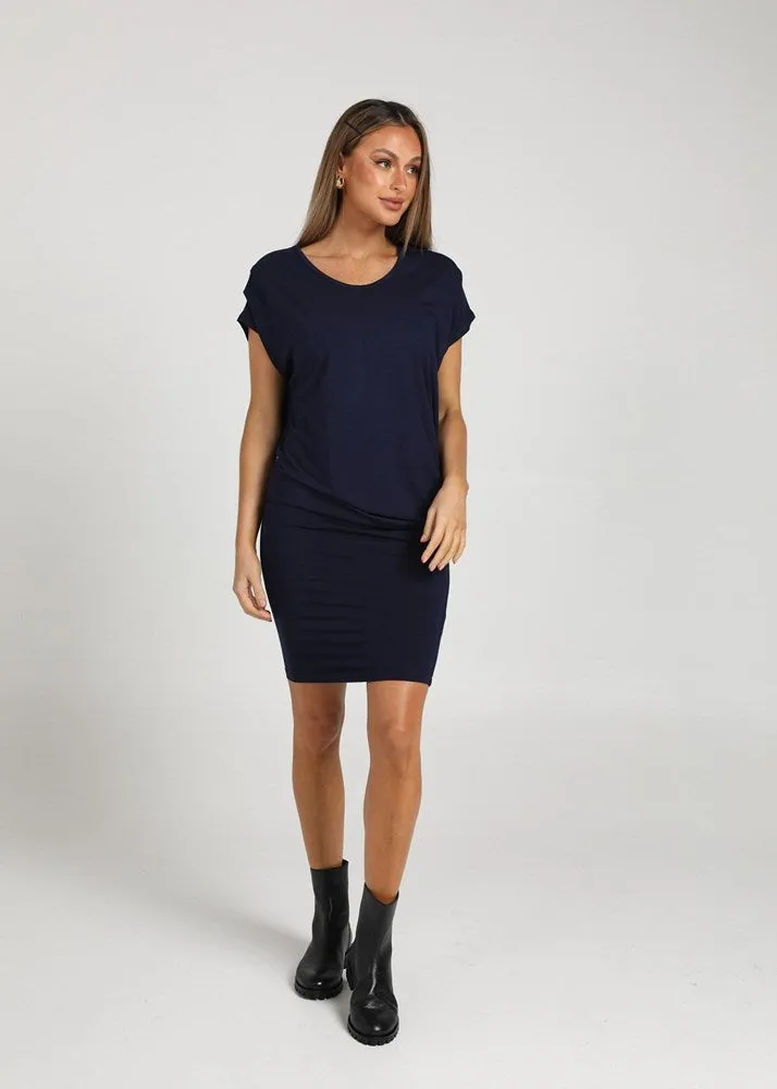 Nora Asymmetrical Bamboo T-Shirt Dress