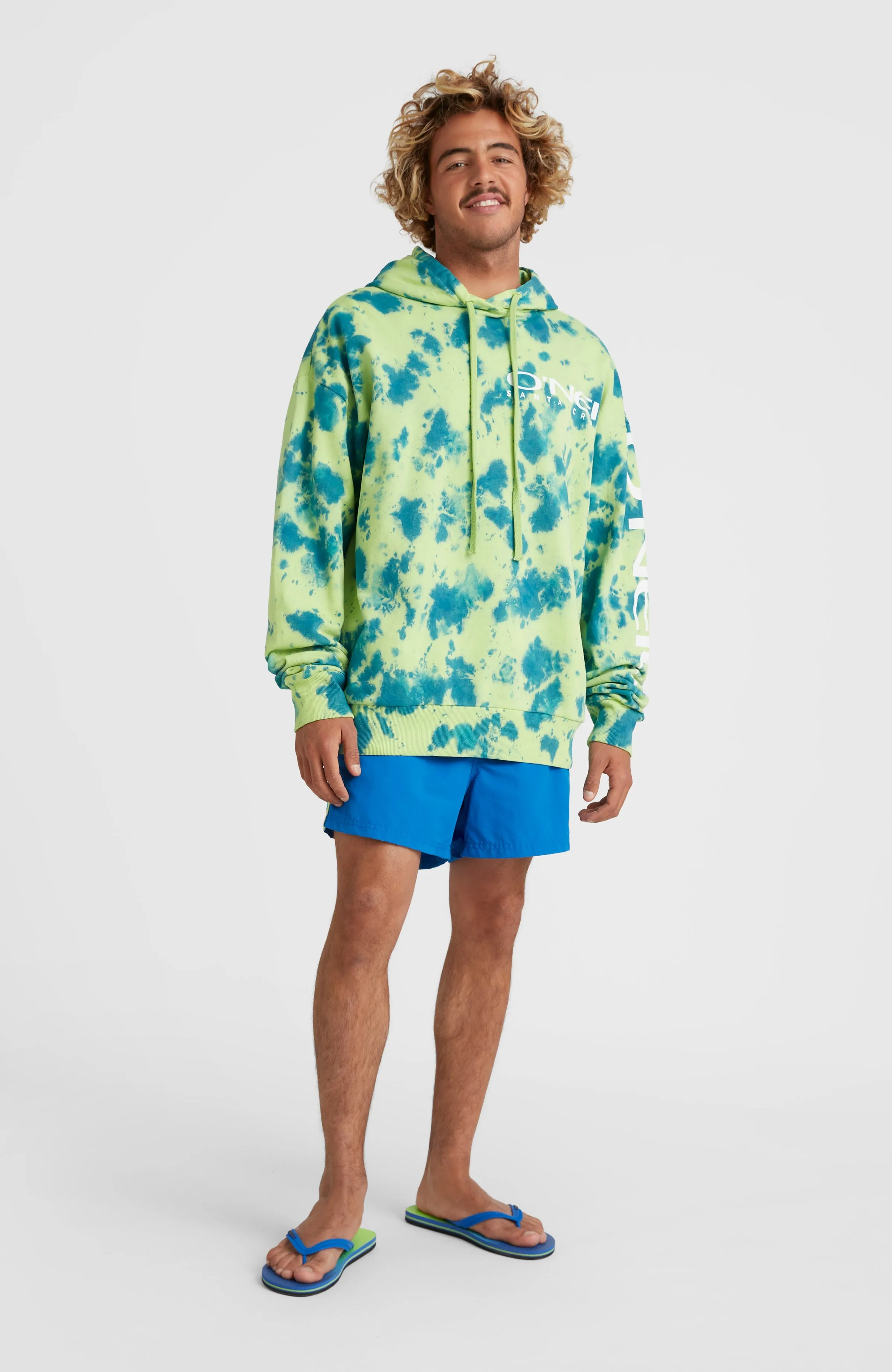 Oakes Hoodie | Green Tie Dye