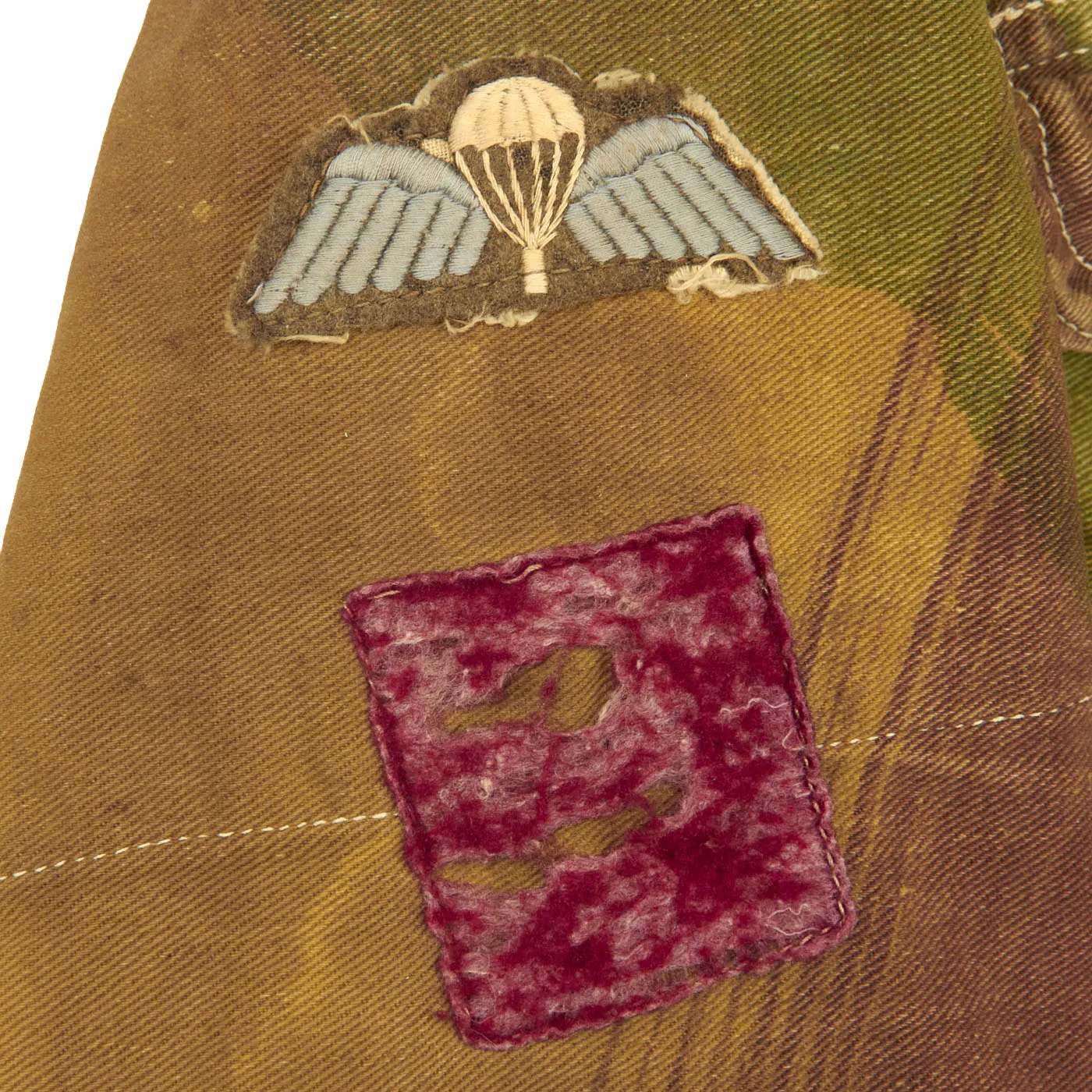 Original British WWII Parachute Regiment 2nd Pattern Denison Smock With Period Applied Insignia