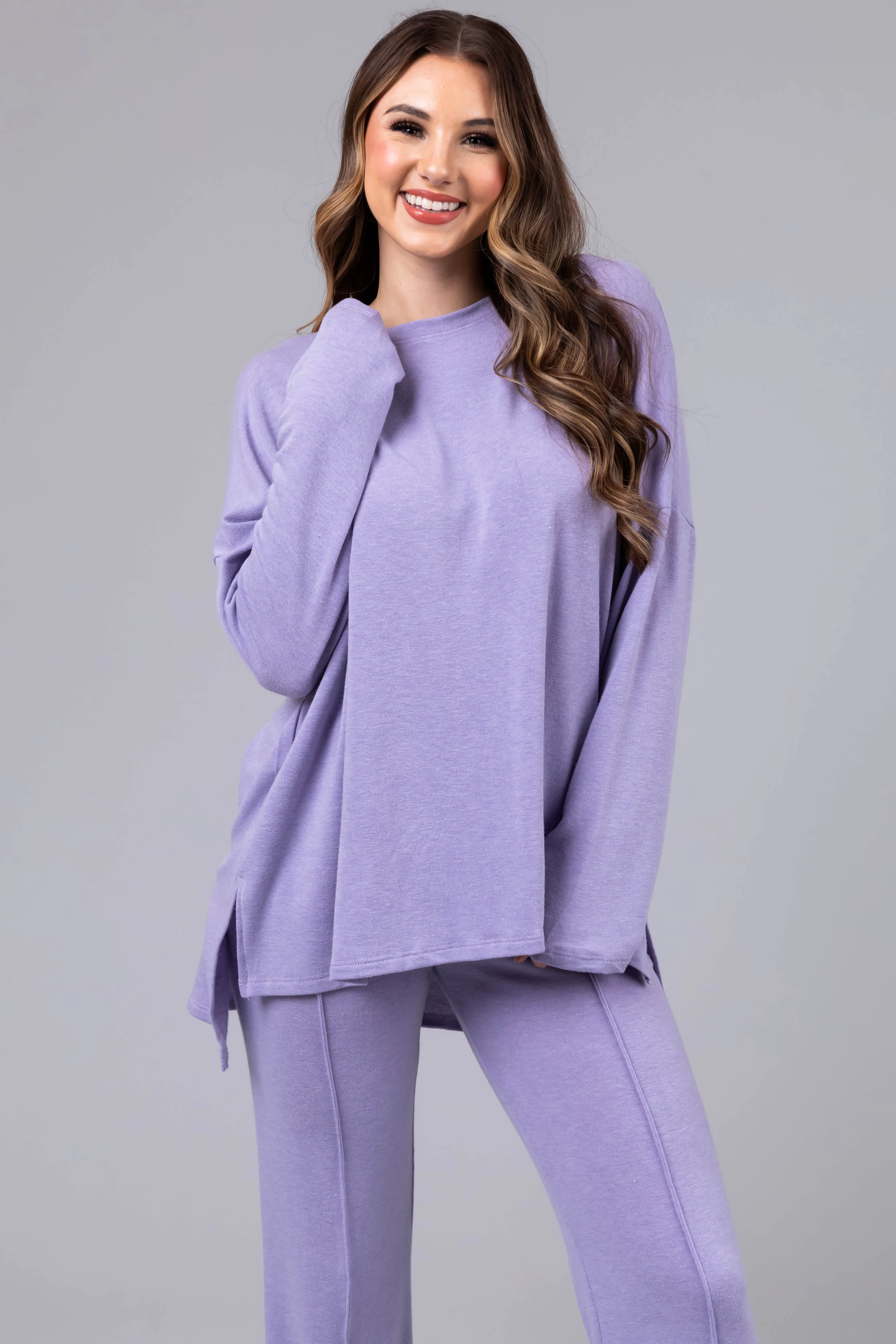 Periwinkle Soft Loungewear Top and Pants Set