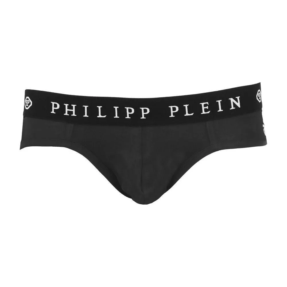 Philipp Plein Black Cotton Men Boxer Short Pack