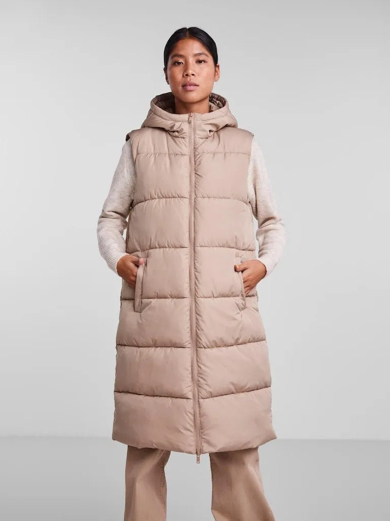 Pieces Bee - Lang puffer vest