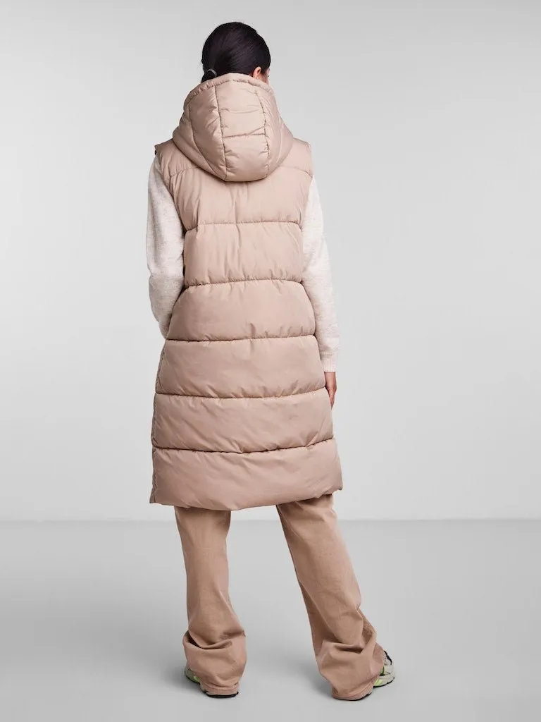 Pieces Bee - Lang puffer vest