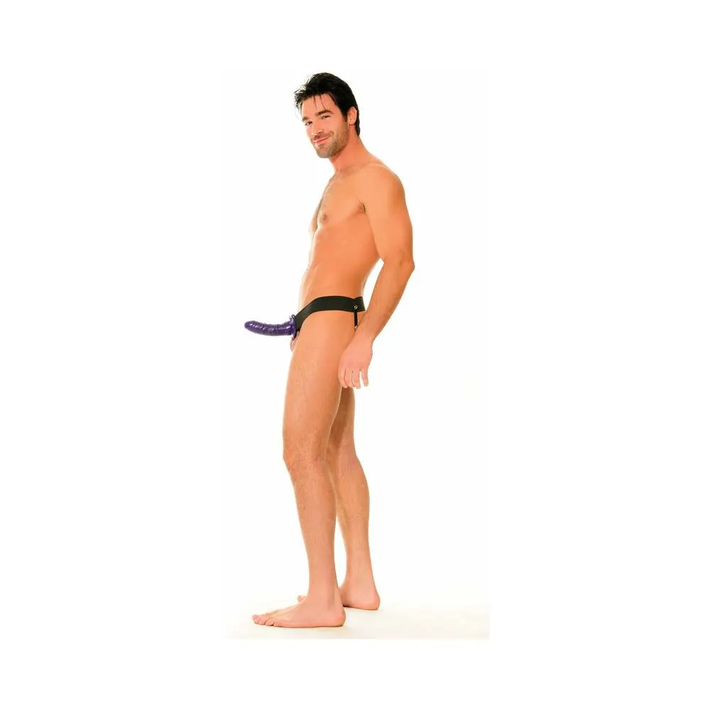 Pipedream Fetish Fantasy Series For Him or Her 6 in. Hollow Strap-On Purple/Black