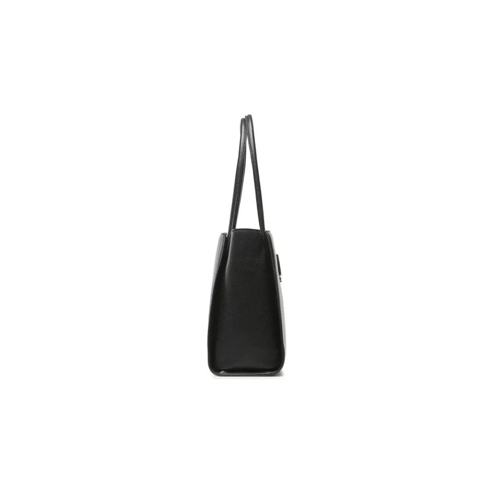 Plein Sport Chic Ebony Tote with Silver Logo Accent