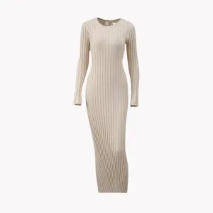 Pre Order:  Pleated Knit Maxi Dress