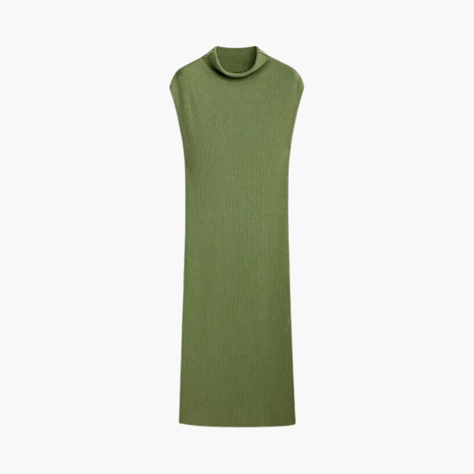 Pre Order:  Slim High Neck Knitted Dress