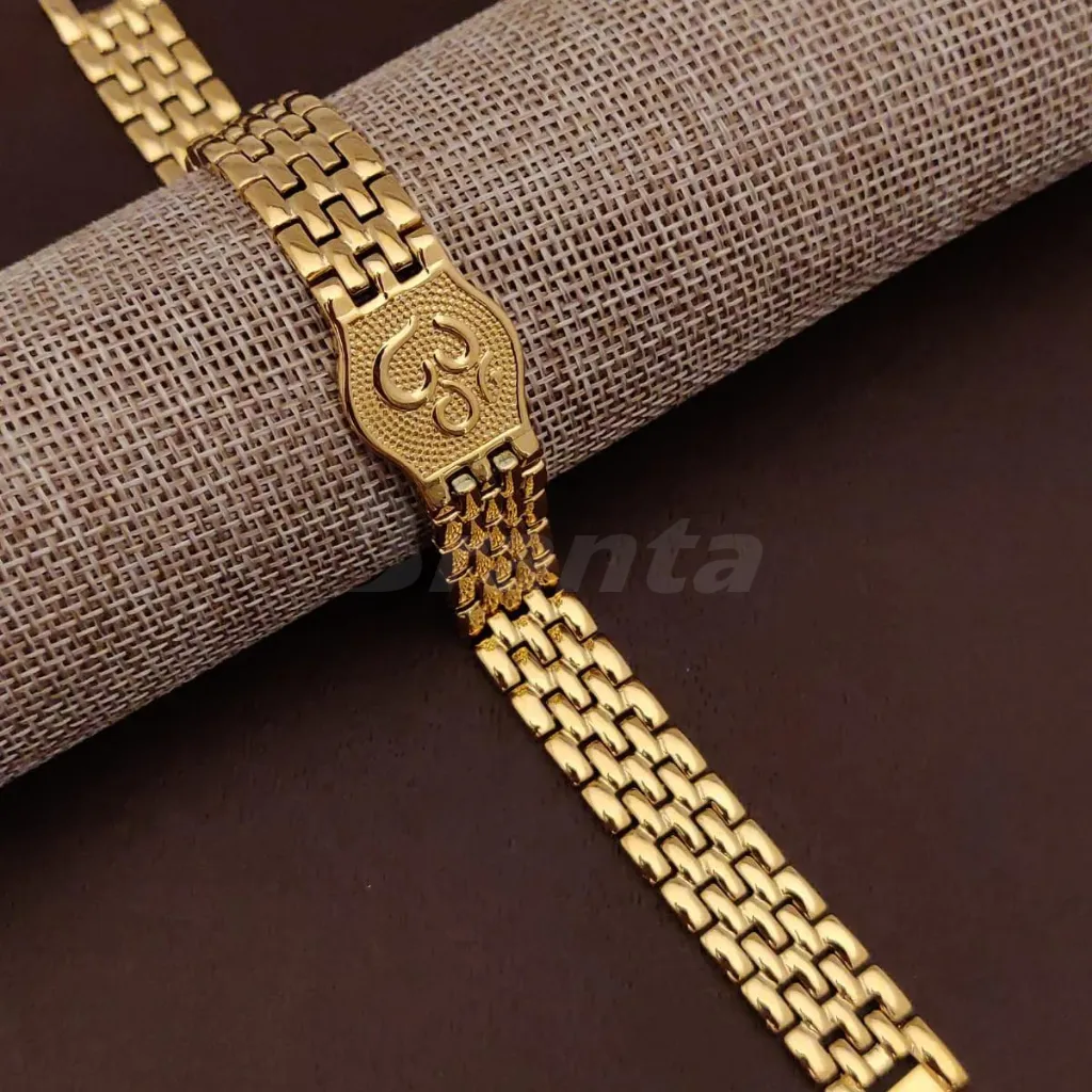 Premium Om Gold Bracelet For Men