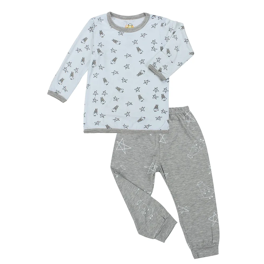 Pyjamas Set Small Star & Sheepz Blue   Big Star & Sheepz Grey