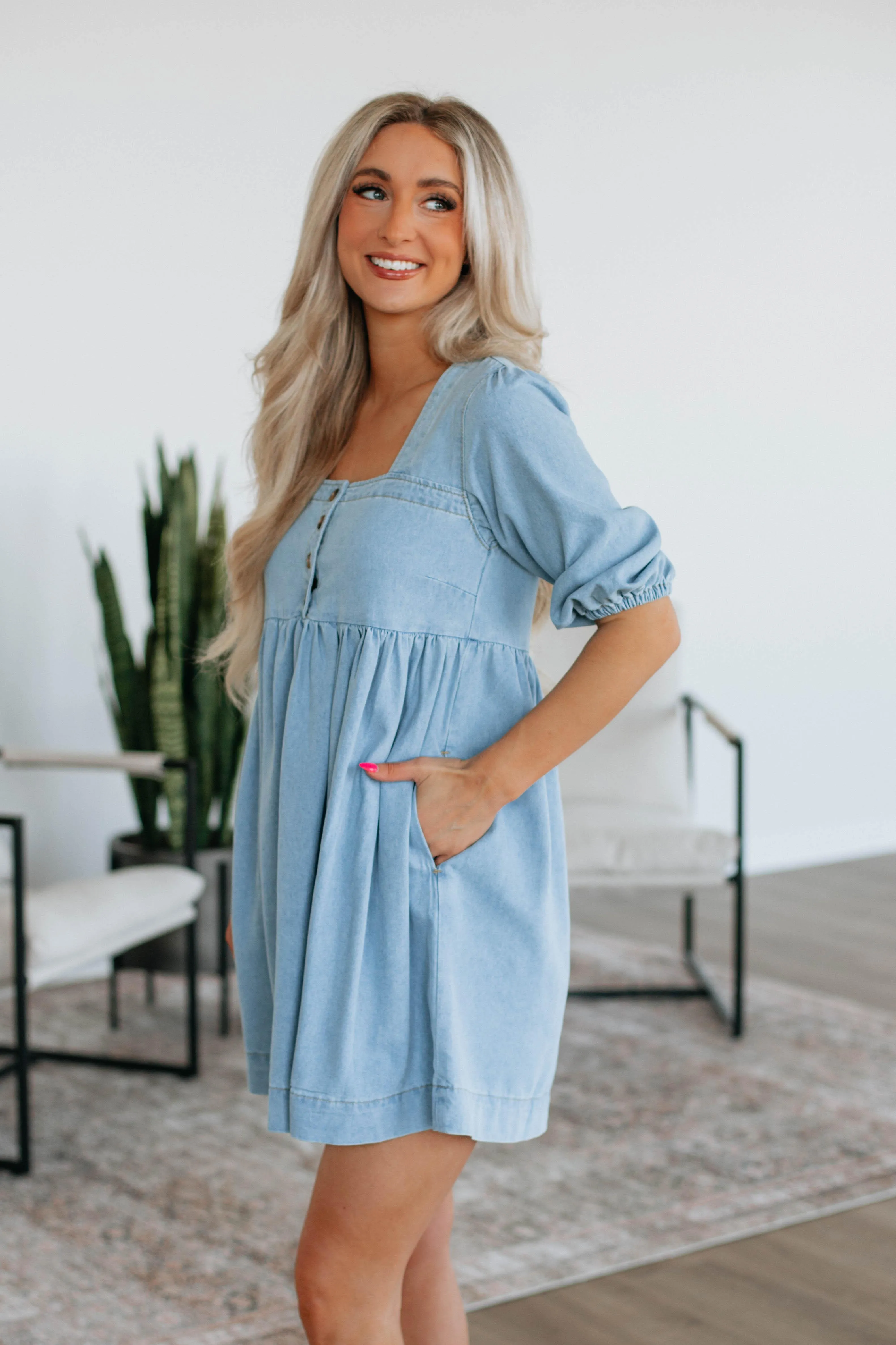 Ramy Denim Babydoll Dress