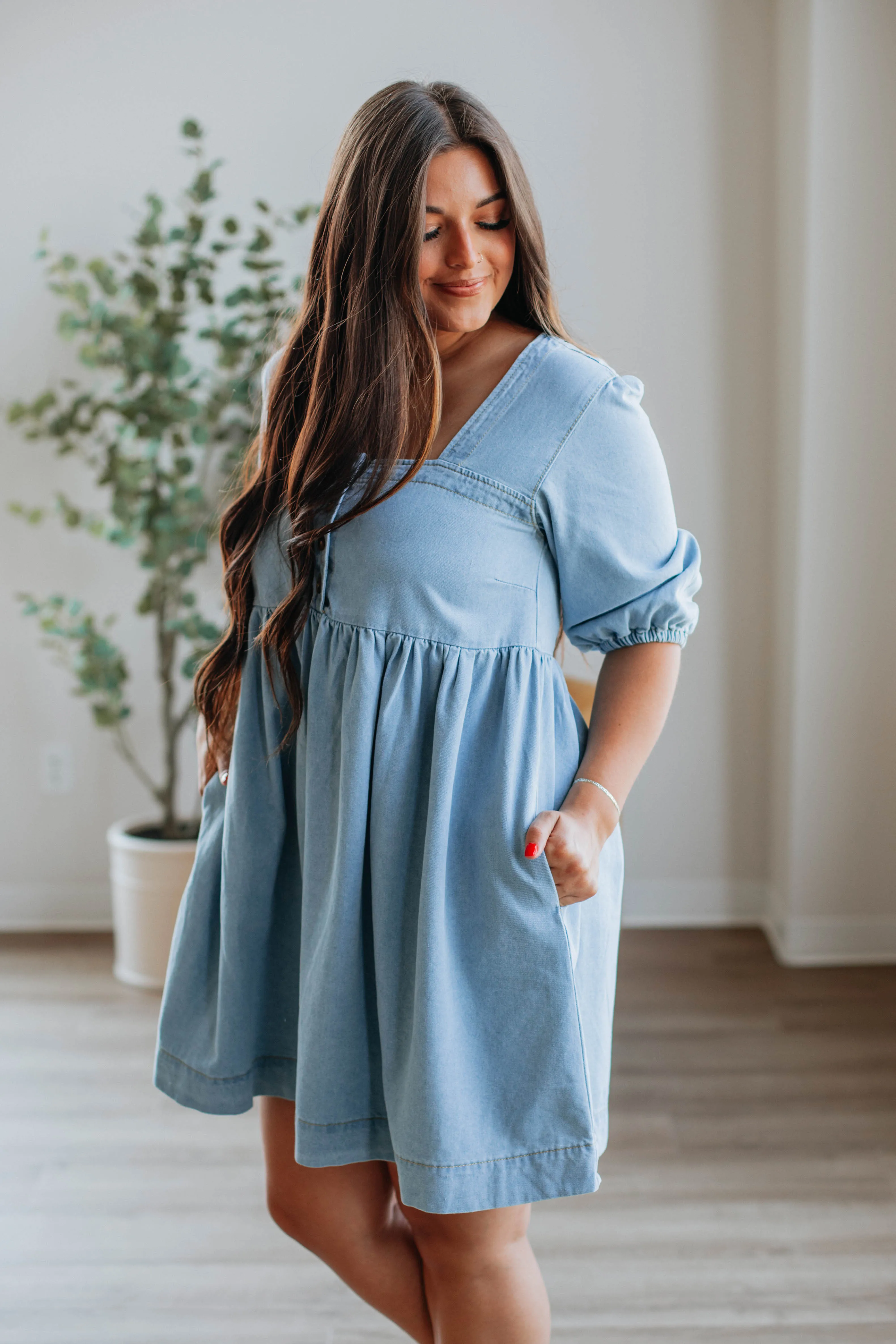 Ramy Denim Babydoll Dress