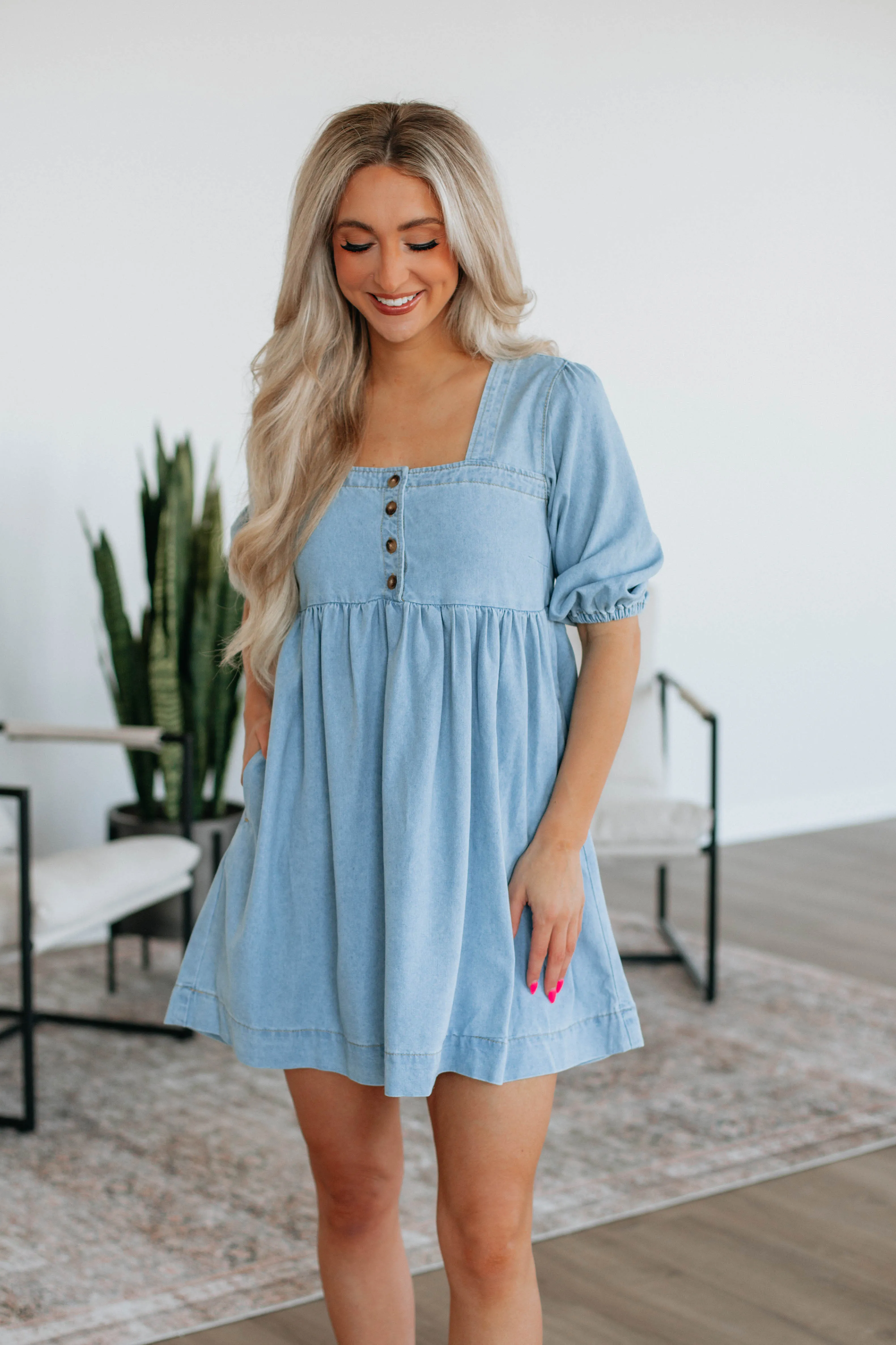 Ramy Denim Babydoll Dress