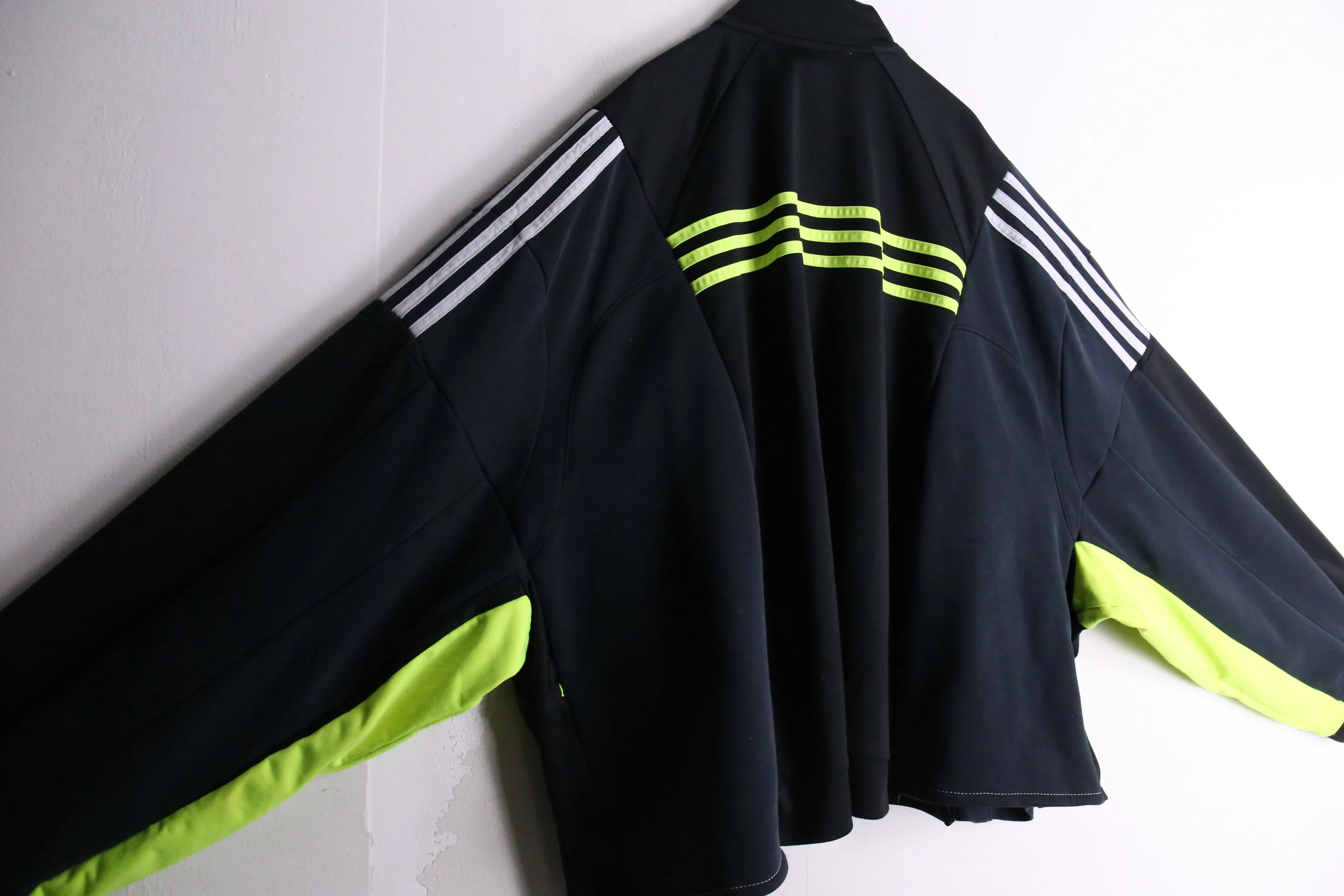 remake "再構築" green × black track jacket