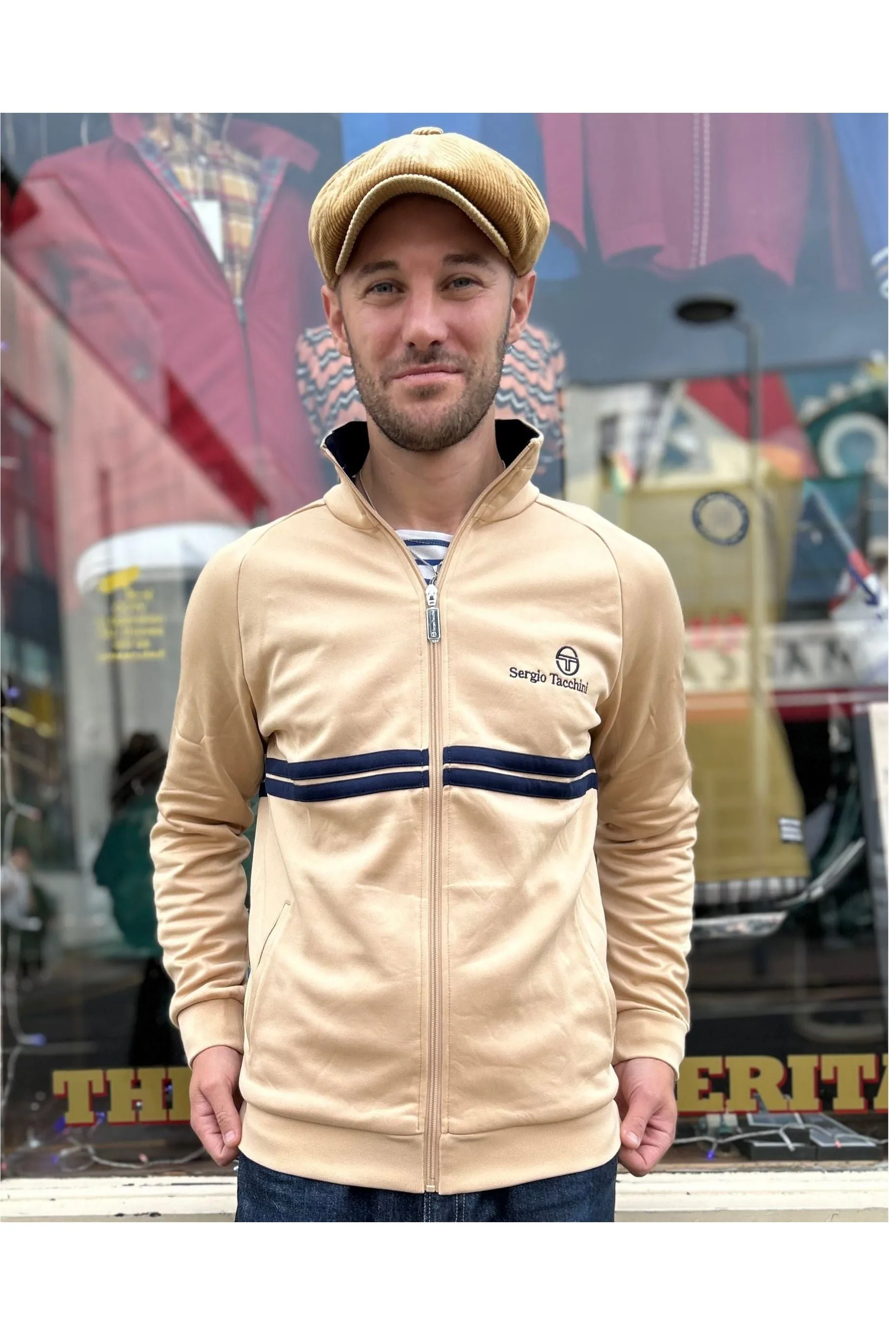 Sergio Tacchini - New Dallas Latte / Maritime Blue - Track top