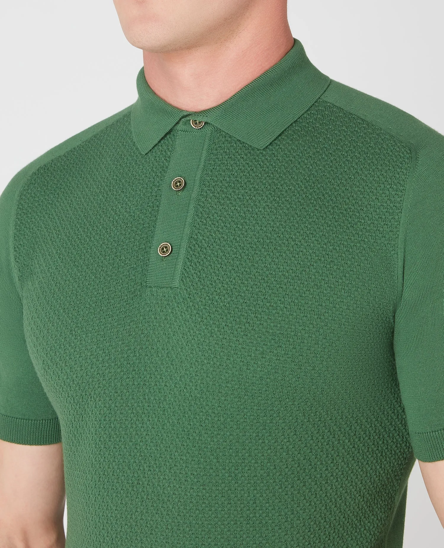 Slim Fit Knitted Cotton Short-Sleeve Polo Shirt