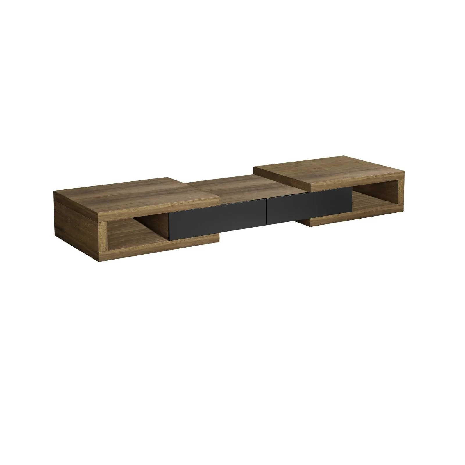 Split Expandable TV Cabinet 250cm Dark Oak by Tauris™