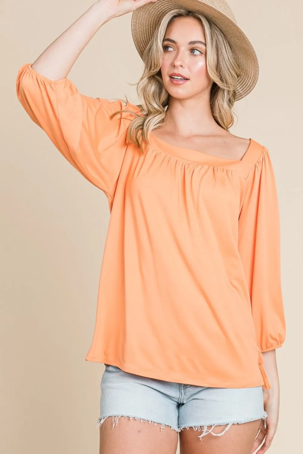 Square Neck Puff Sleeve Top