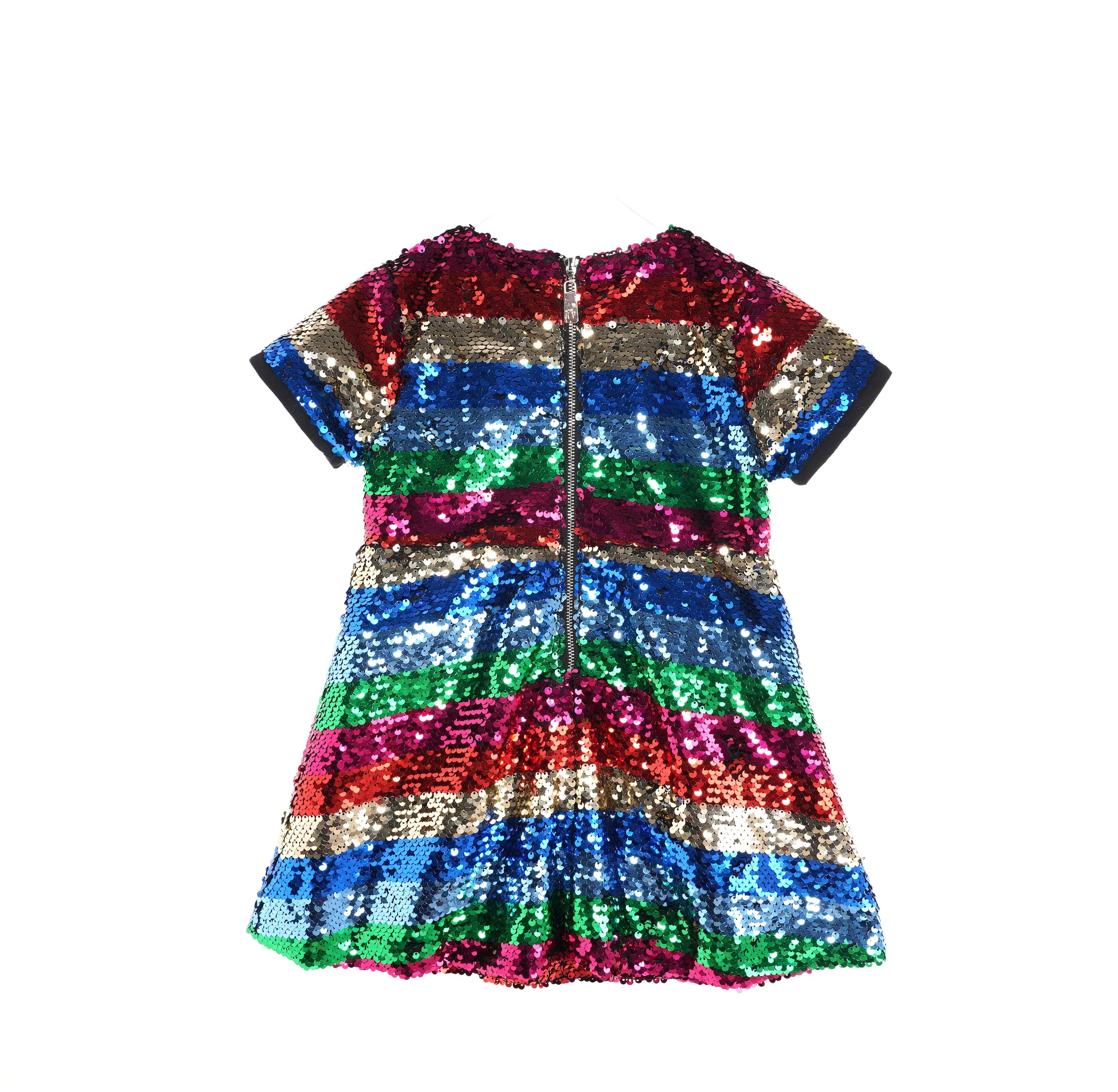 S/S Striped Sequinned Dress