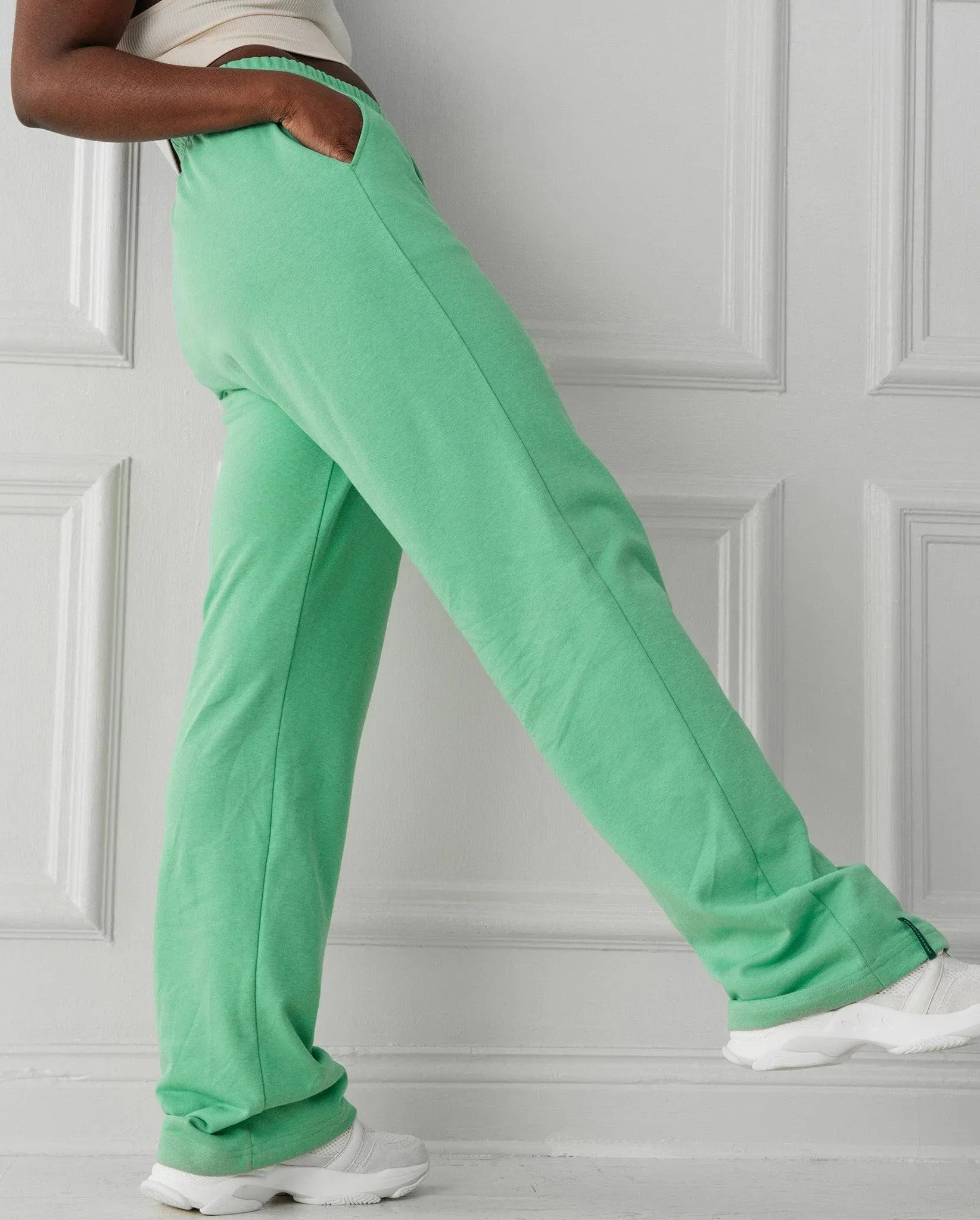 Straight Sweatpants Green Ivy