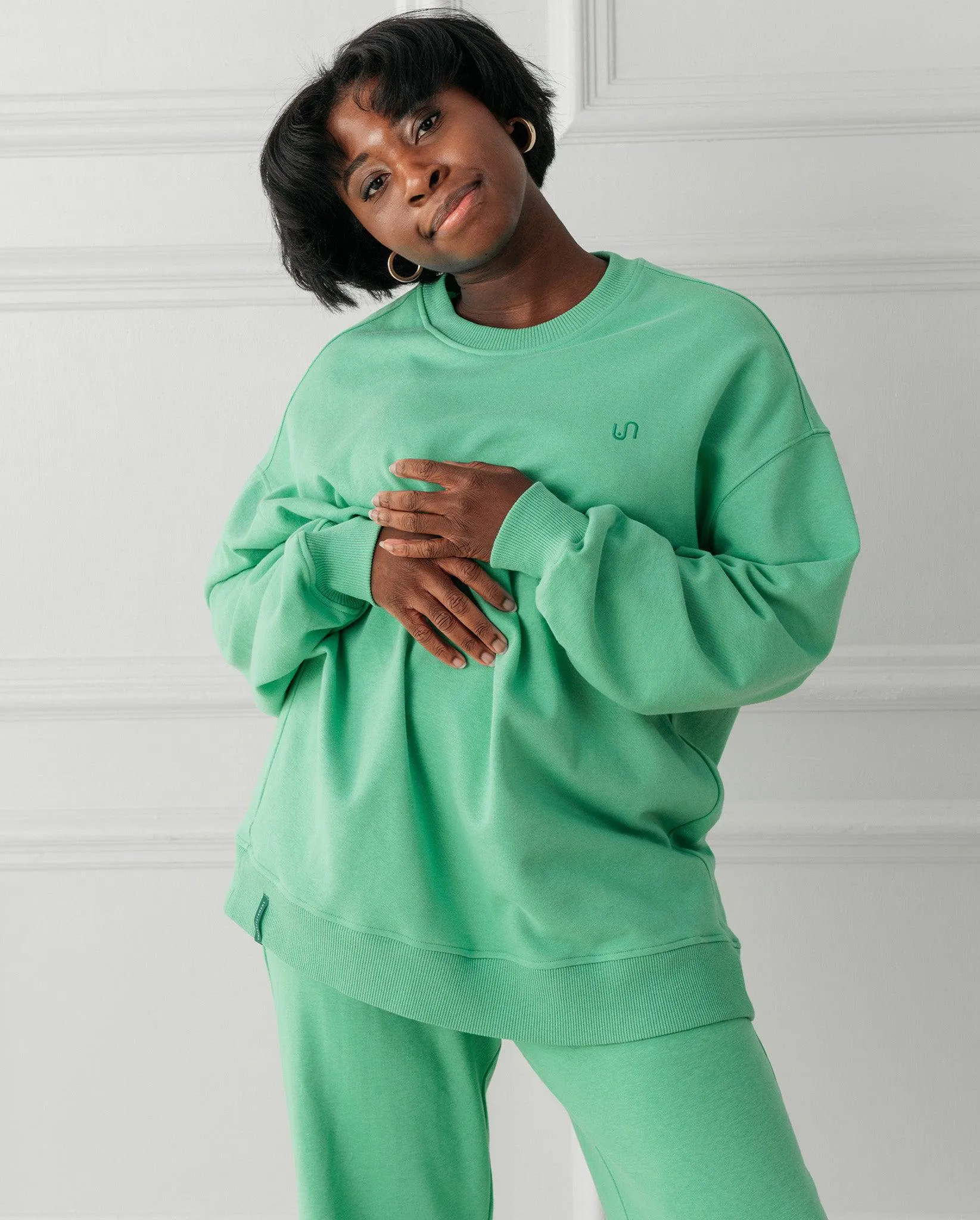 Straight Sweatpants Green Ivy