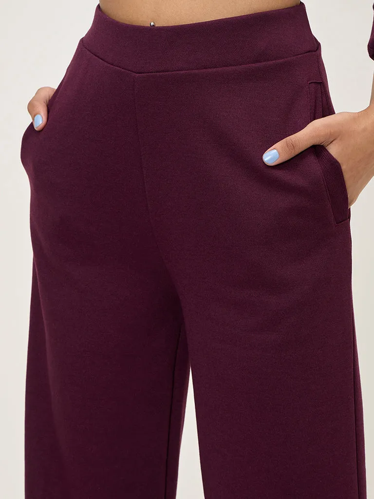 Studiofit Purple High-Rise Track Pants