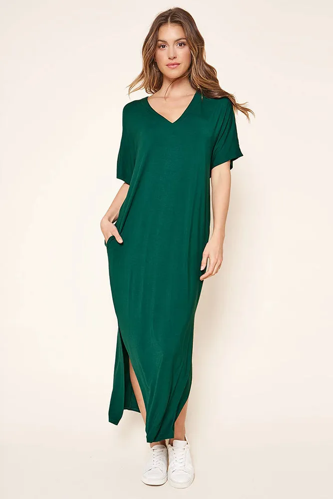 Sugarlips Blanca Jersey Draped Maxi Dress