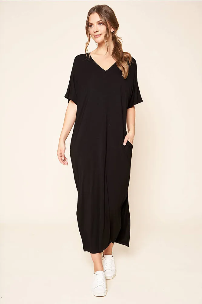 Sugarlips Blanca Jersey Draped Maxi Dress