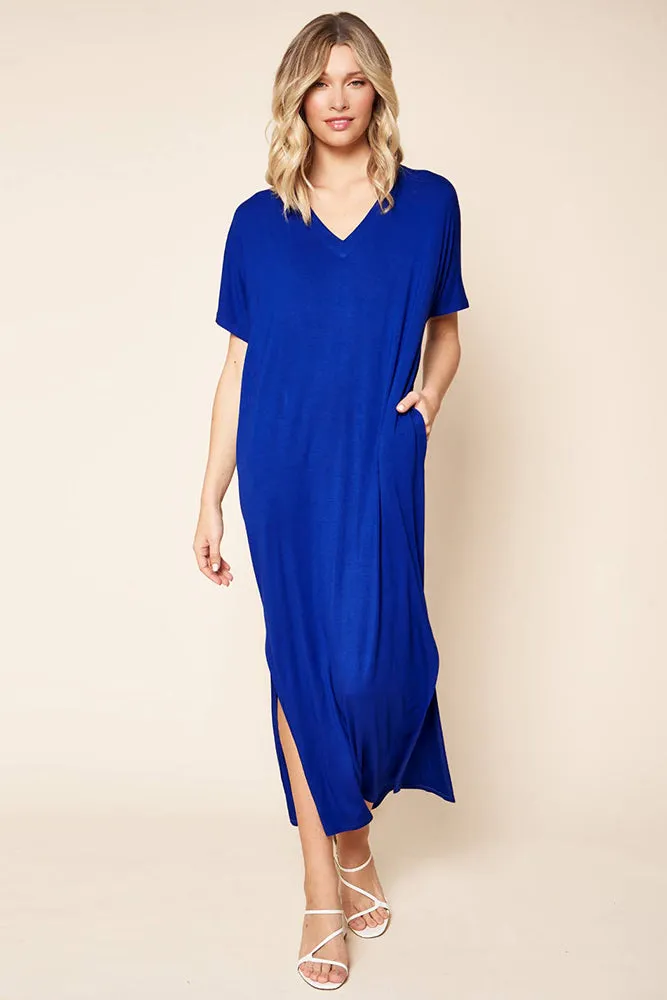 Sugarlips Blanca Jersey Draped Maxi Dress