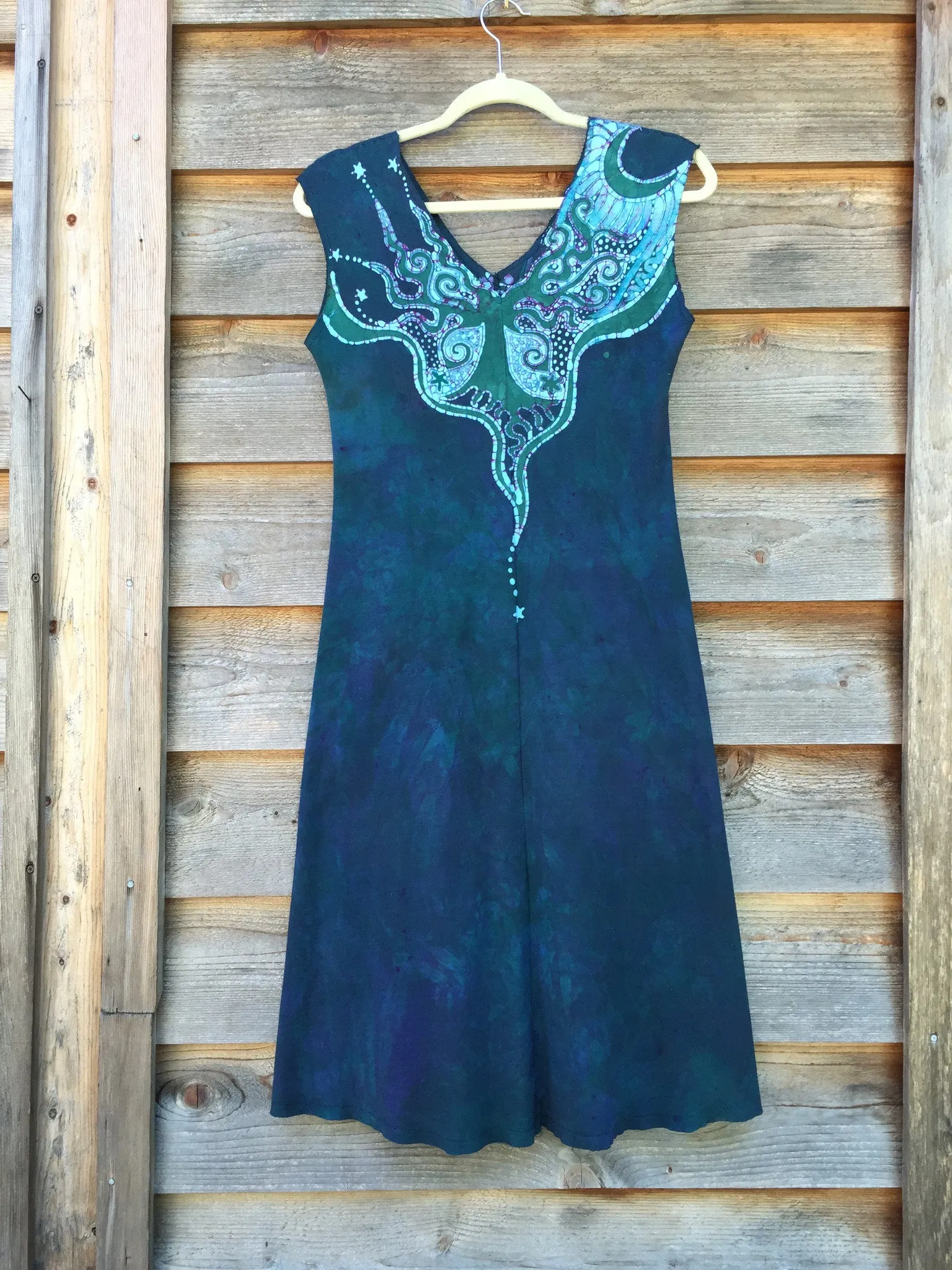 Swing Into The River Tree Organic Cotton Batik Dress