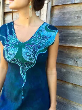 Swing Into The River Tree Organic Cotton Batik Dress